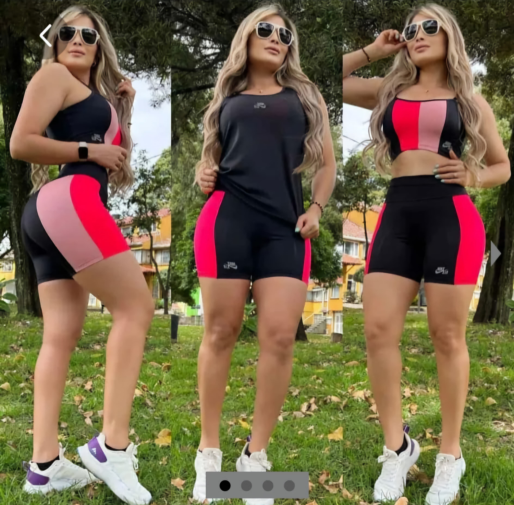 Conjunto Deportivo 3 Piezas Ref. Lena – Tela Licra Nylon y Poliéster